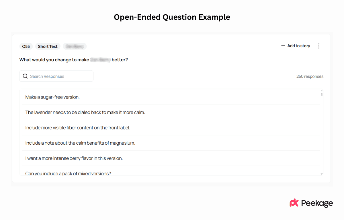 Open-Ended Question Example